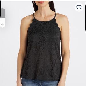 Fortune & ivy *size L* Chic Black Lace Camisole Top